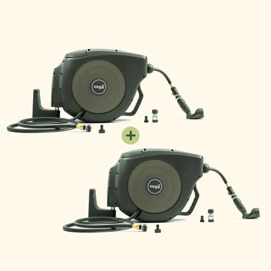 2-Pack Retractable Hose Reel Set