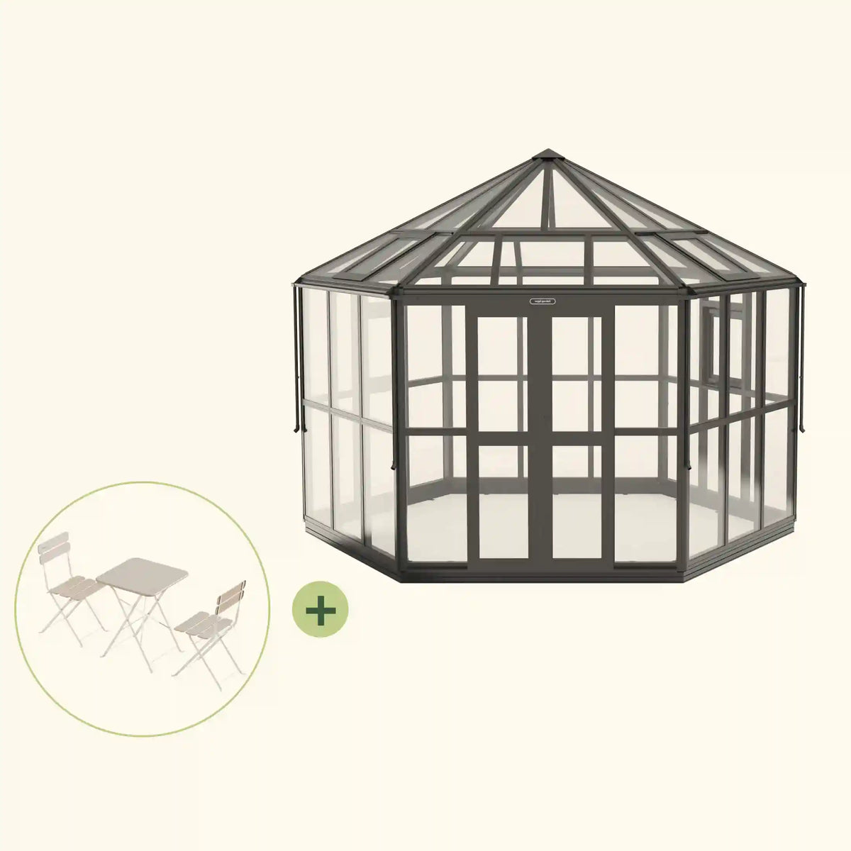 Vego Diamond Pavilion Greenhouse + Bistro Set