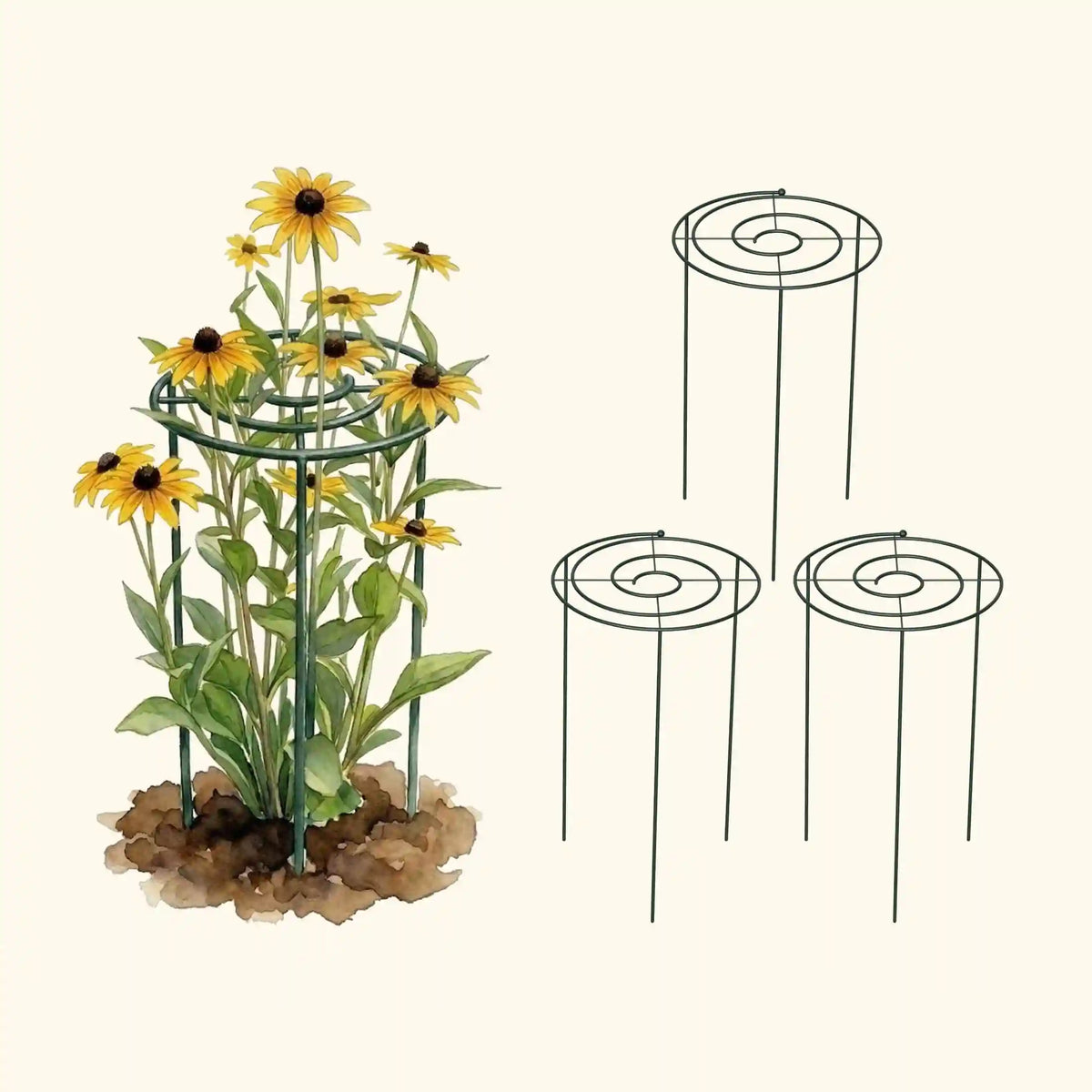 Grow Through Support - Spiral - 3 Pack