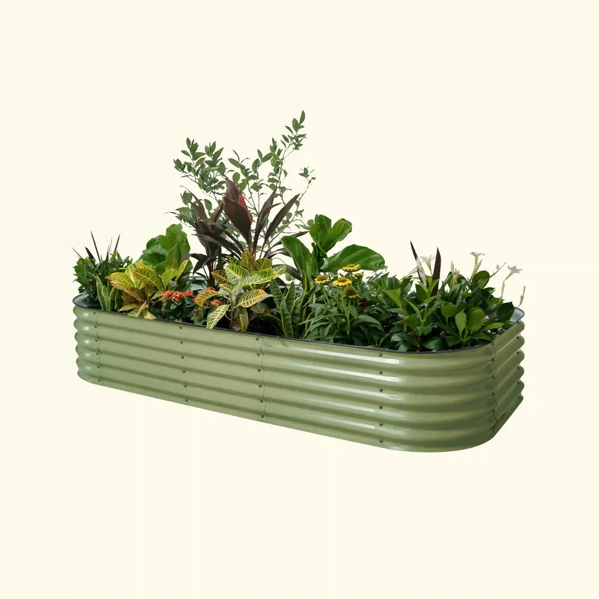 (Minor Scratch) 17" Tall 10 In 1 Jumbo Modular Metal Raised Garden Bed Kit