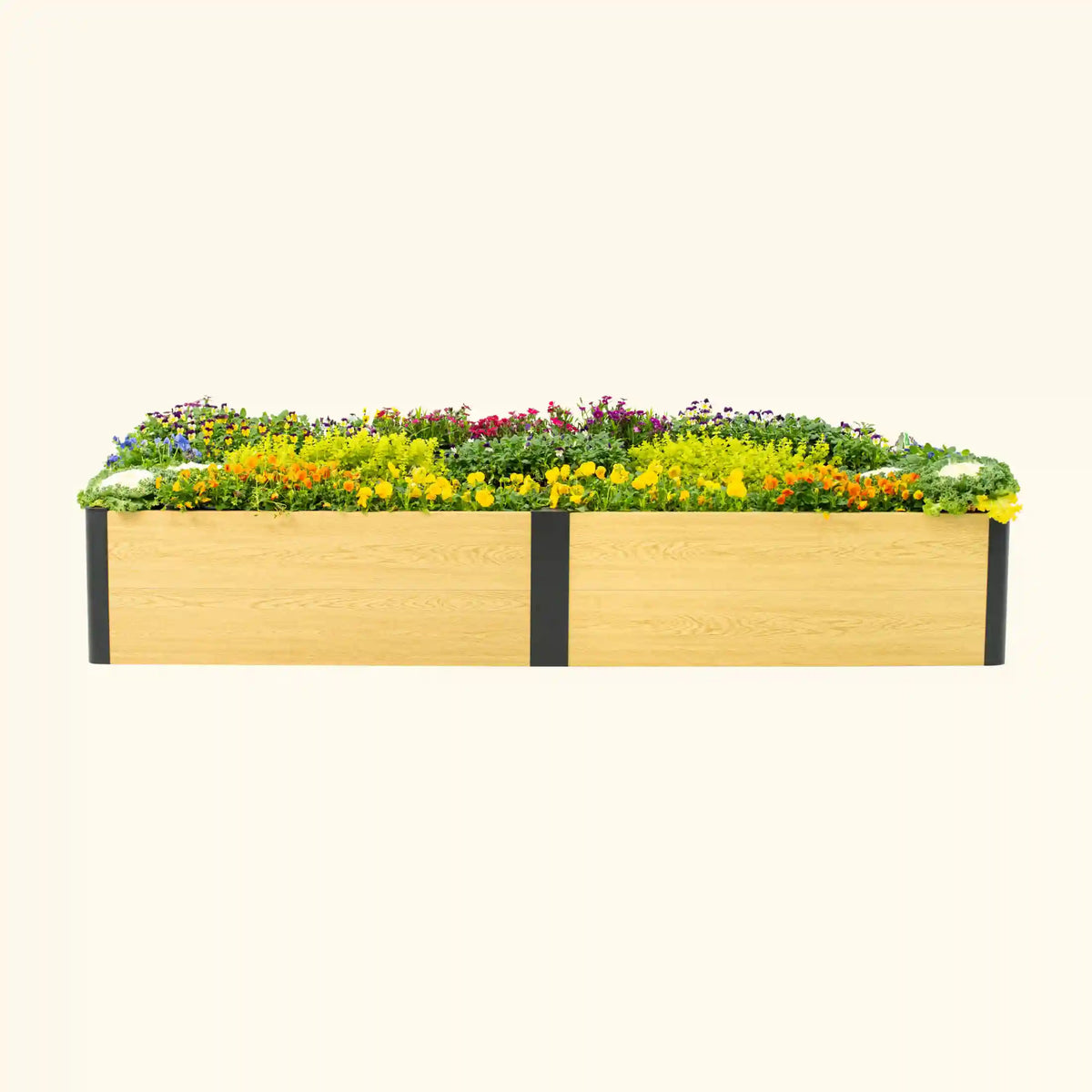 16" Tall Woodgrain 4' x 8' Metal Raised Garden Bed
