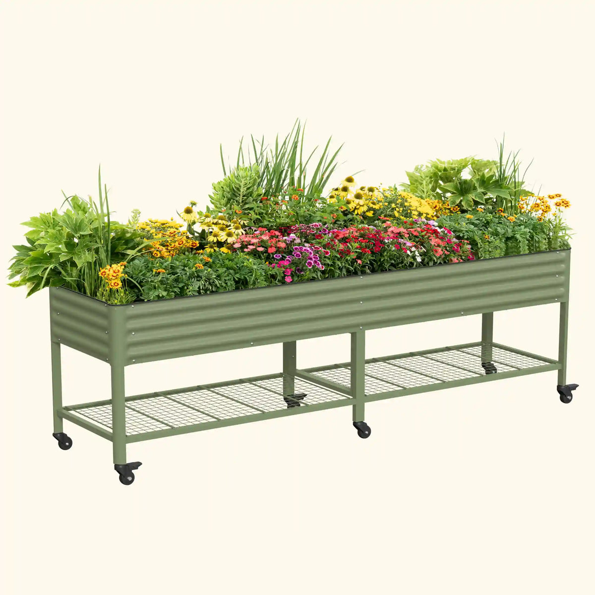 Elevated Garden Bed - Jumbo Series 2.5' x 10' Wheels Included