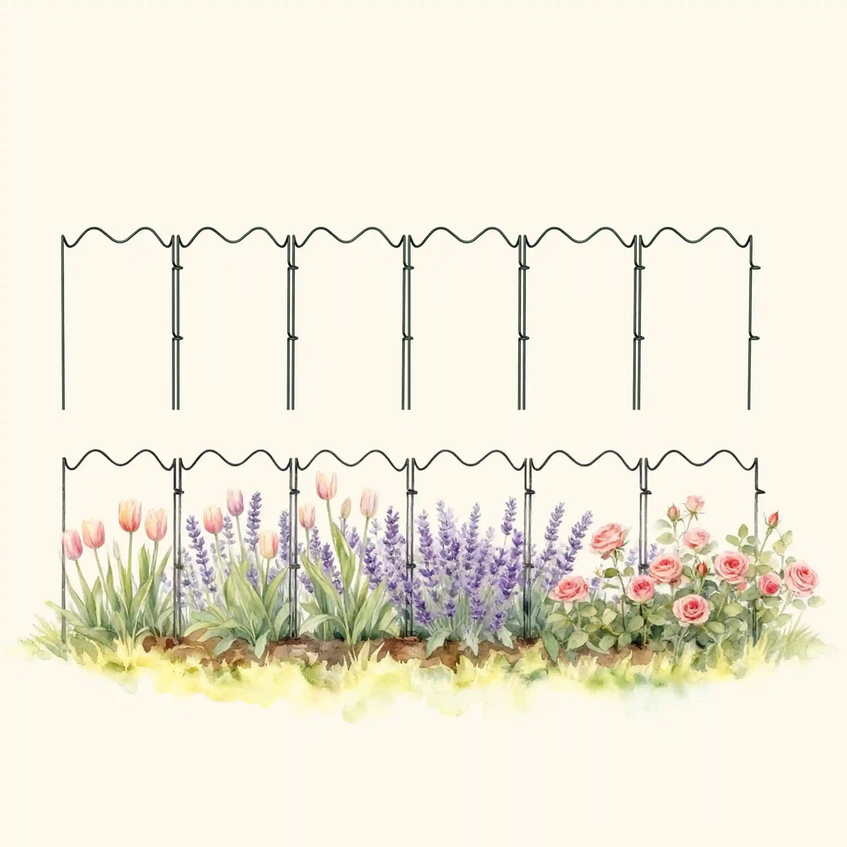 Border Plant Support Wavy - 6 Pack