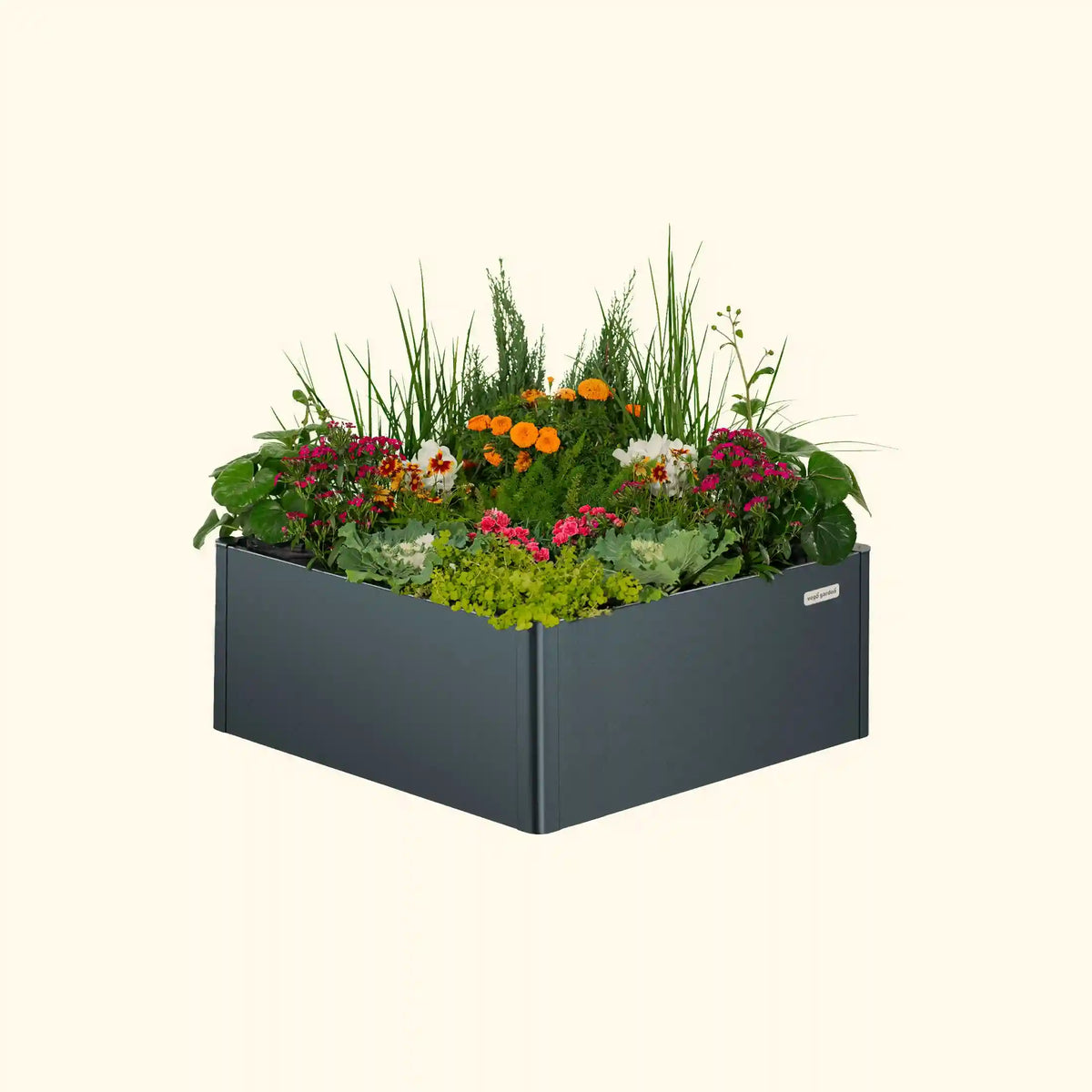 17" Tall Modern Pro 42" x 42" Metal Raised Garden Bed