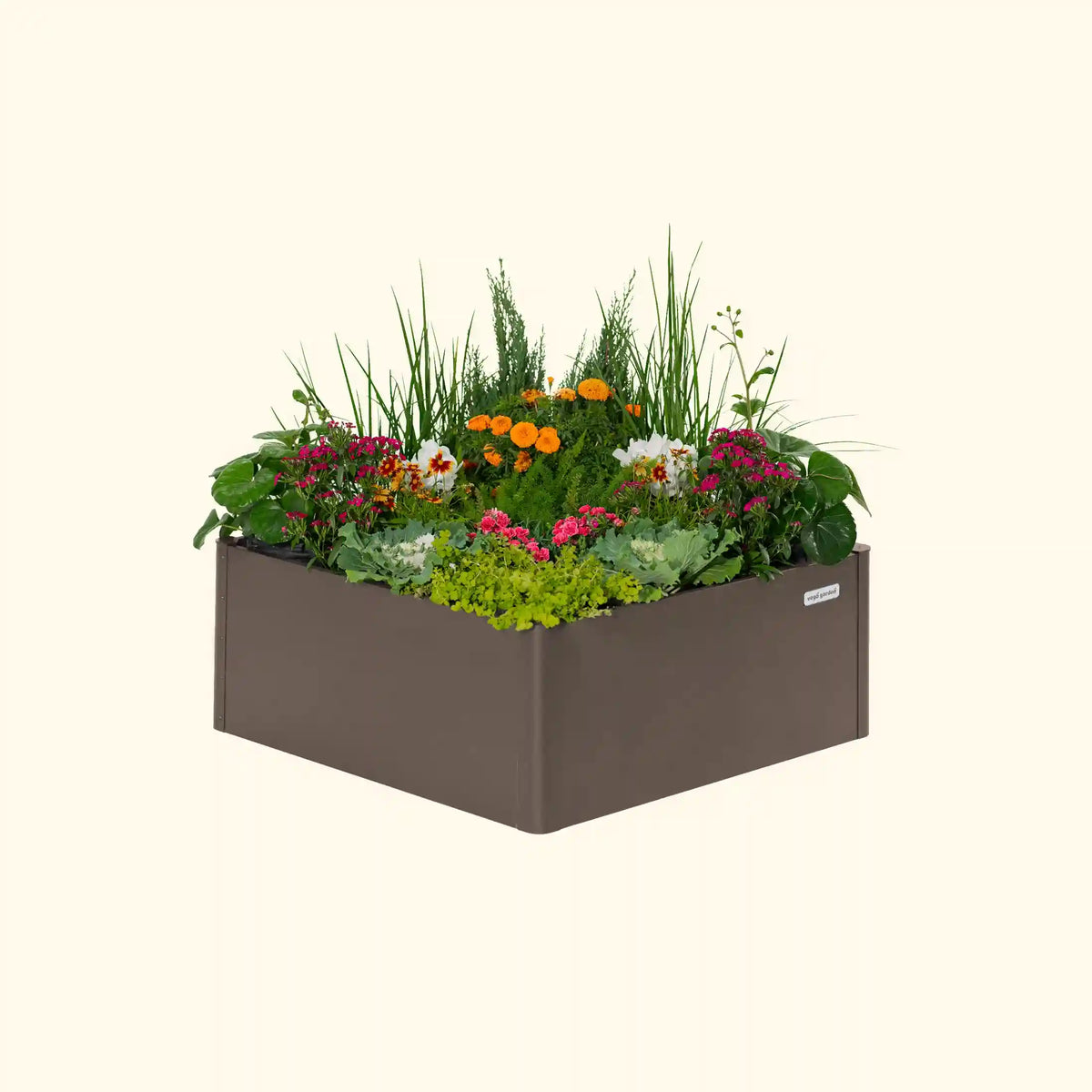17" Tall Modern Pro 42" x 42" Metal Raised Garden Bed