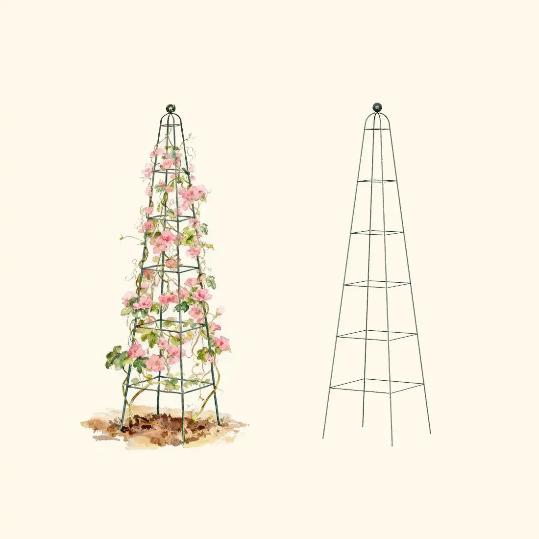 Pyramid Obelisk Garden Trellis - 7.8 ft