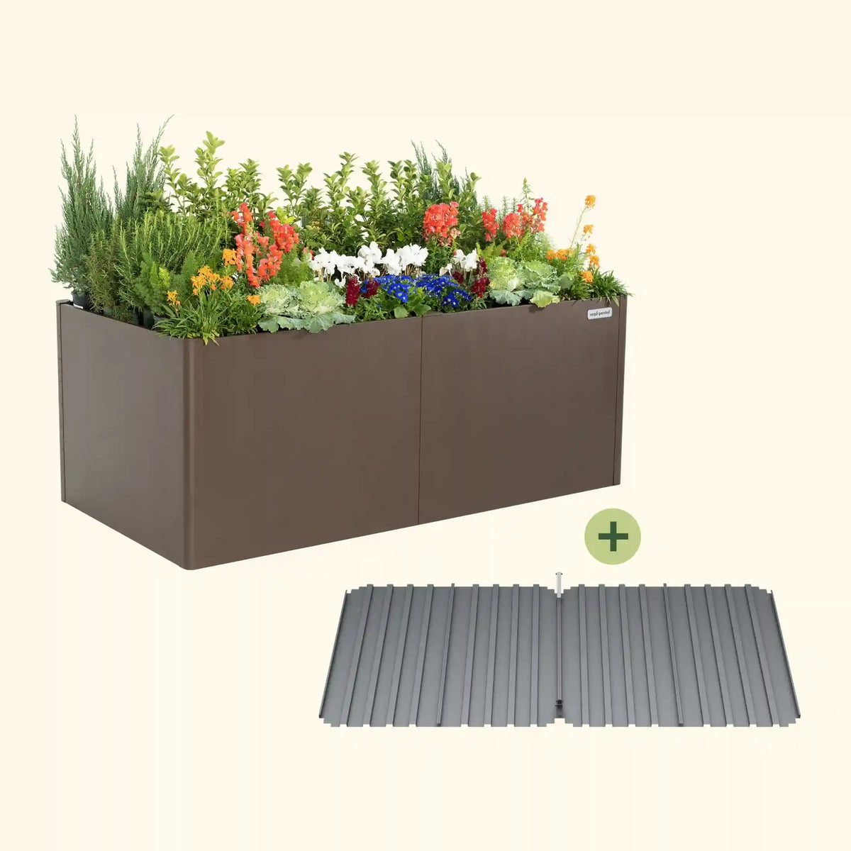 32" Extra Tall Modern Pro 42" x 83" Metal Raised Garden Bed - With Intermediate Floor