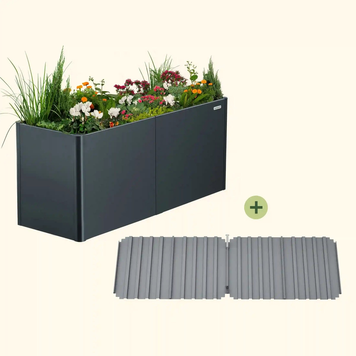 32" Extra Tall Modern Pro 27" x 83" Metal Raised Garden Bed - With Intermediate Floor