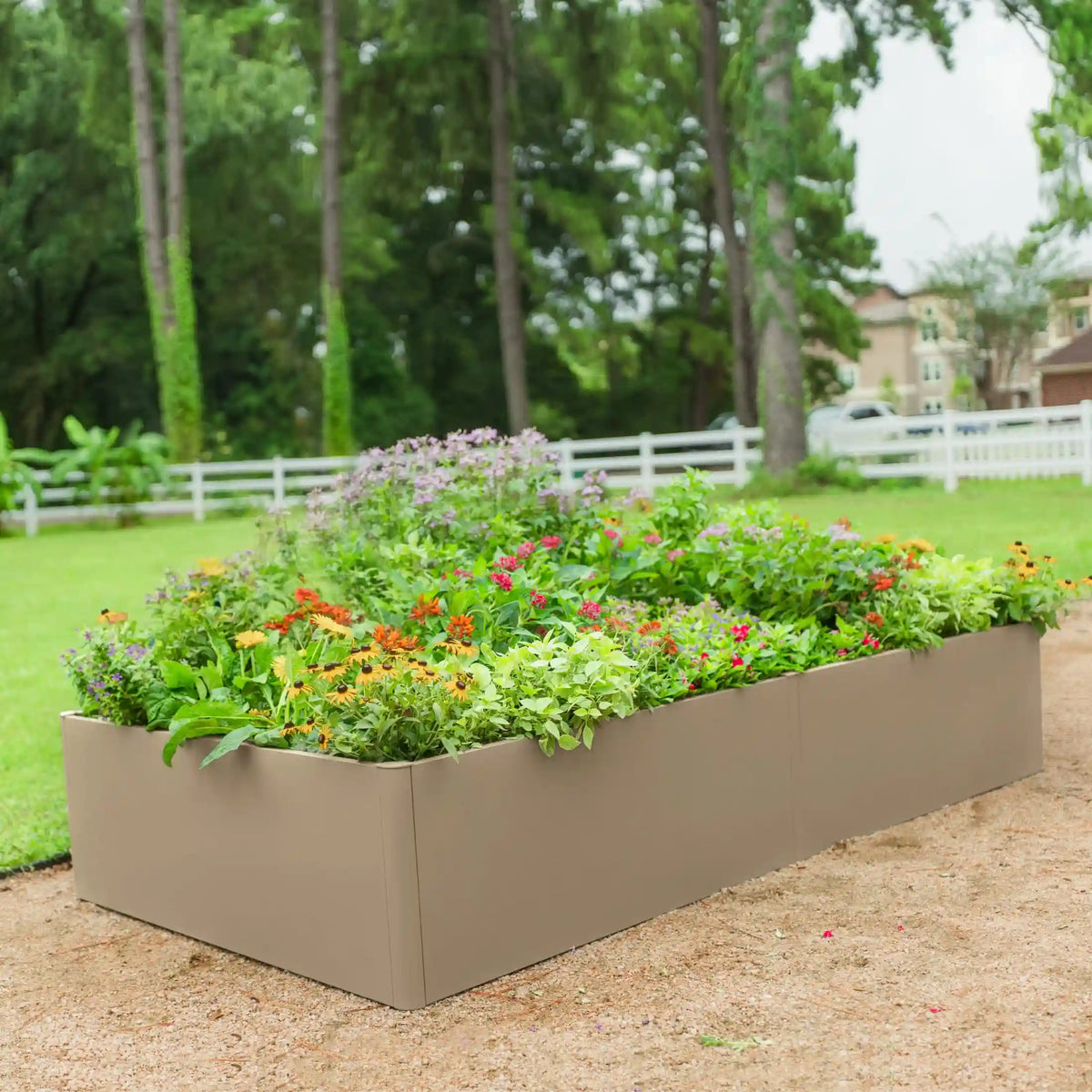 17" Tall Modern 4' x 8' Metal Raised Garden Bed