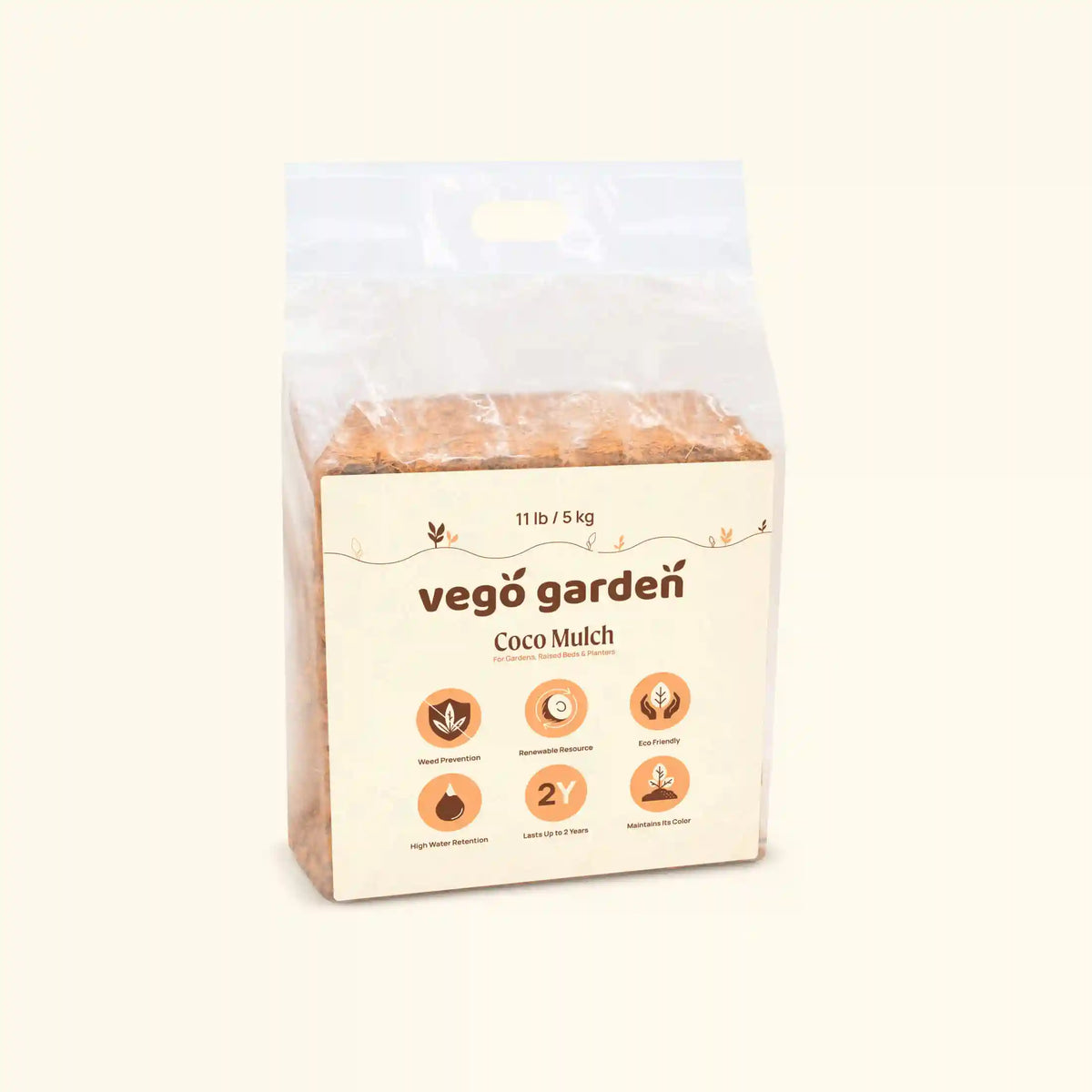 Vego Garden Coco Mulch 11 lb Block