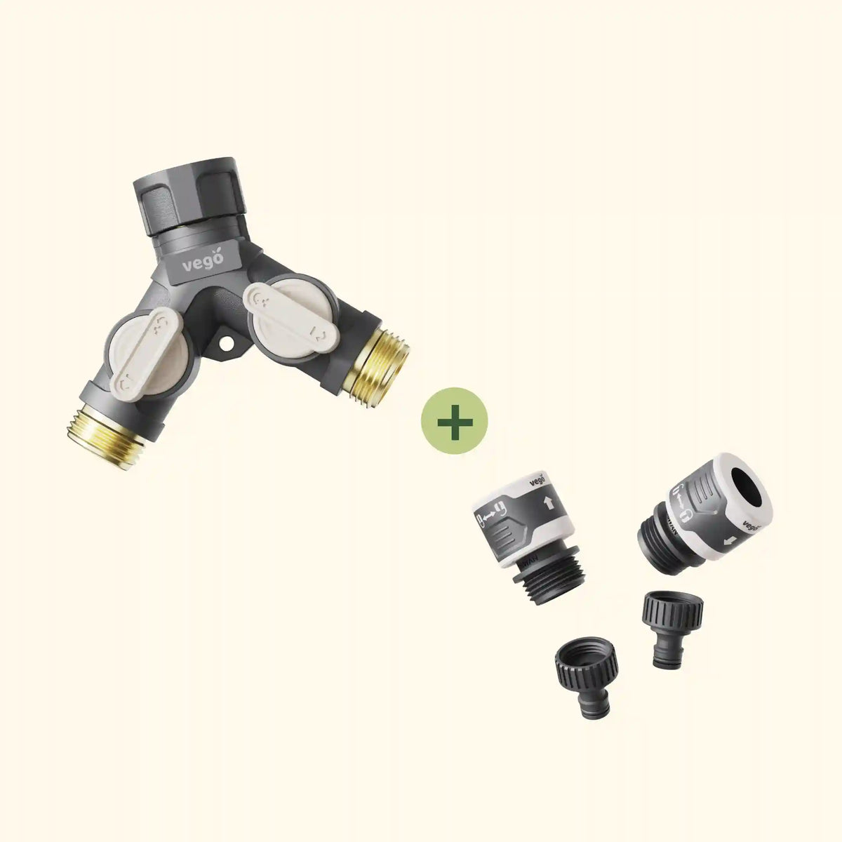 2-Way Hose Splitter with Quick Connector Set (4) V1