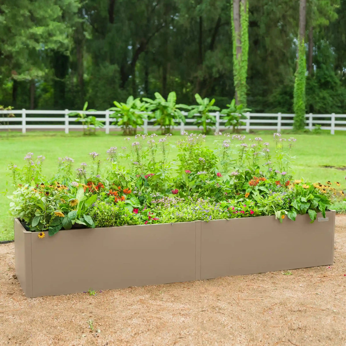 17" Tall Modern 2' x 8' Metal Raised Garden Bed