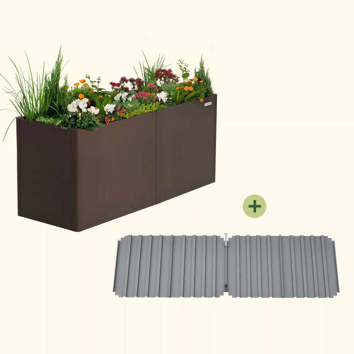 32" Extra Tall Modern Pro 27" x 83" Metal Raised Garden Bed - With Intermediate Floor
